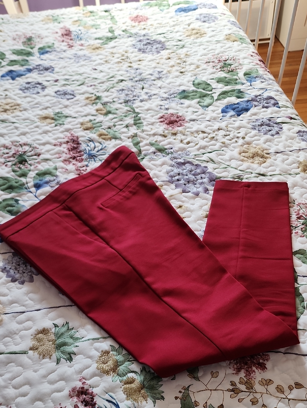 Women's Tailored Red Dress Pants